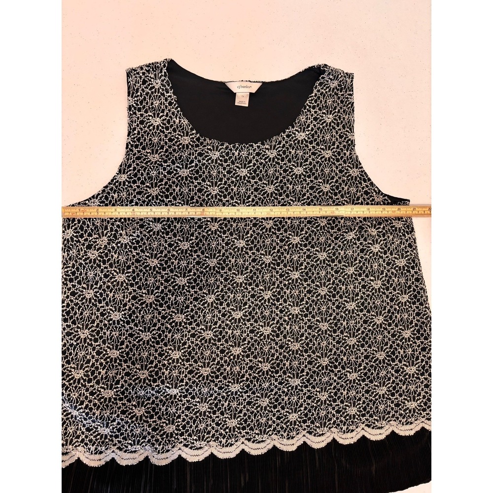CJ Banks plus size women's fancy layered top.  Size 1X - Picture 9 of 10